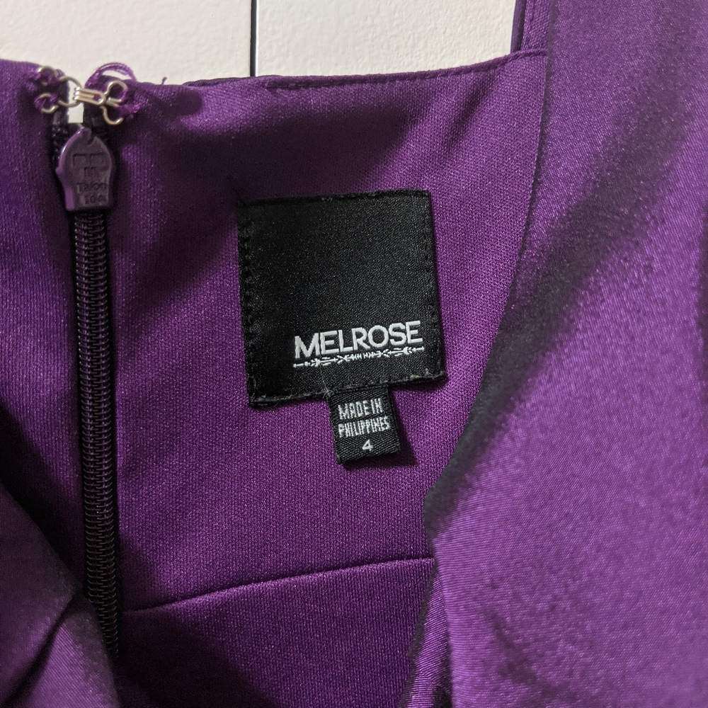 Purple Ruched Bodycon Dress - Picture 2 of 6
